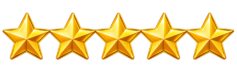 Glossy Golden Five-Star Rating Row